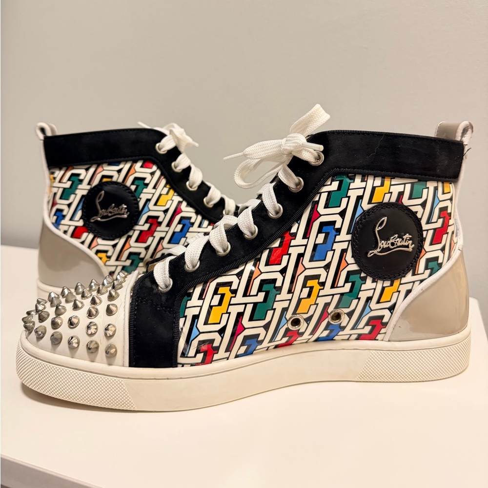 Christian Louboutin high tops with spikes 
Worn three times